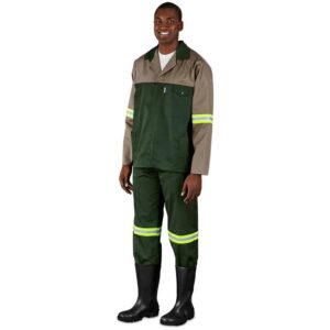Site Premium Two-Tone Polycotton Jacket – Reflective Arms & Back – Yellow Tape