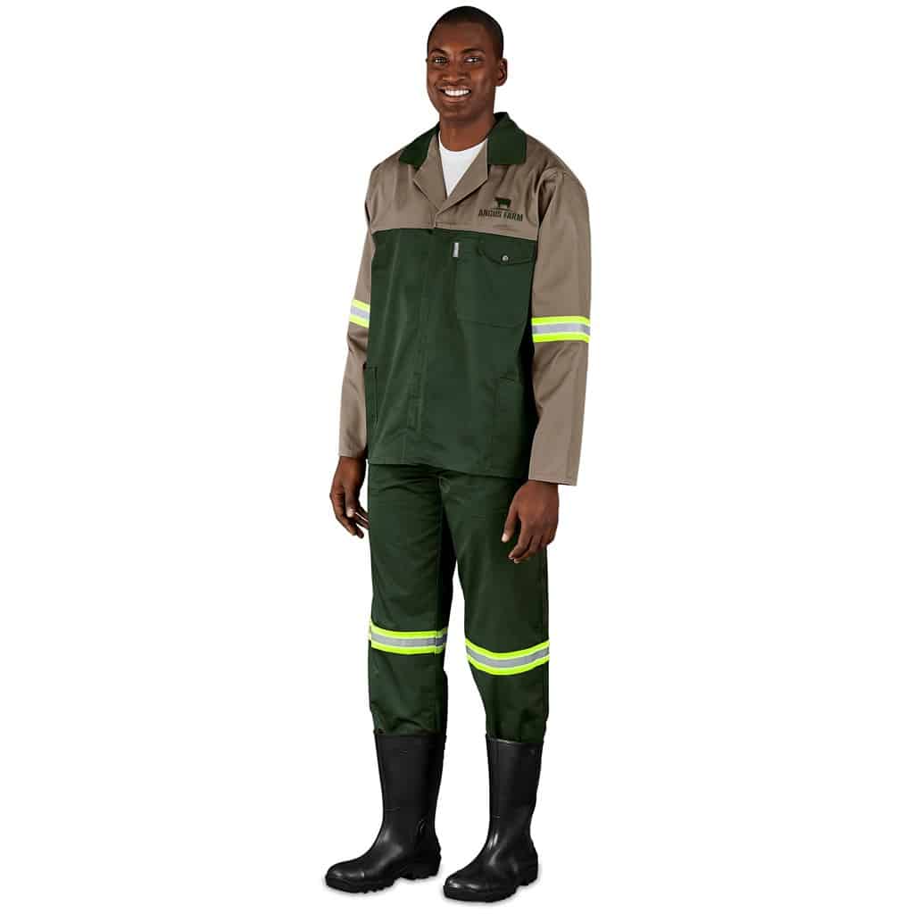 Site Premium Two-Tone Polycotton Jacket - Reflective Arms & Back - Yellow Tape - Image 8