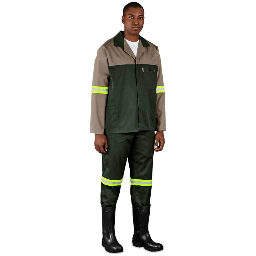 Site Premium Two-Tone Polycotton Jacket - Reflective Arms & Back - Yellow Tape - Image 10