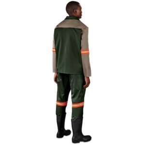 Alternative view of Site Premium Two-Tone Polycotton Jacket - Reflective Arms - Orange Tape