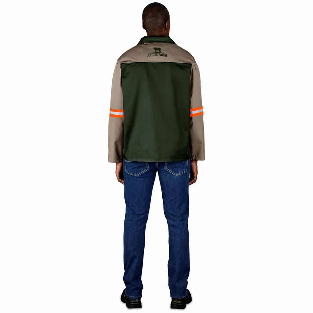 Site Premium Two-Tone Polycotton Jacket - Reflective Arms - Orange Tape - Image 3