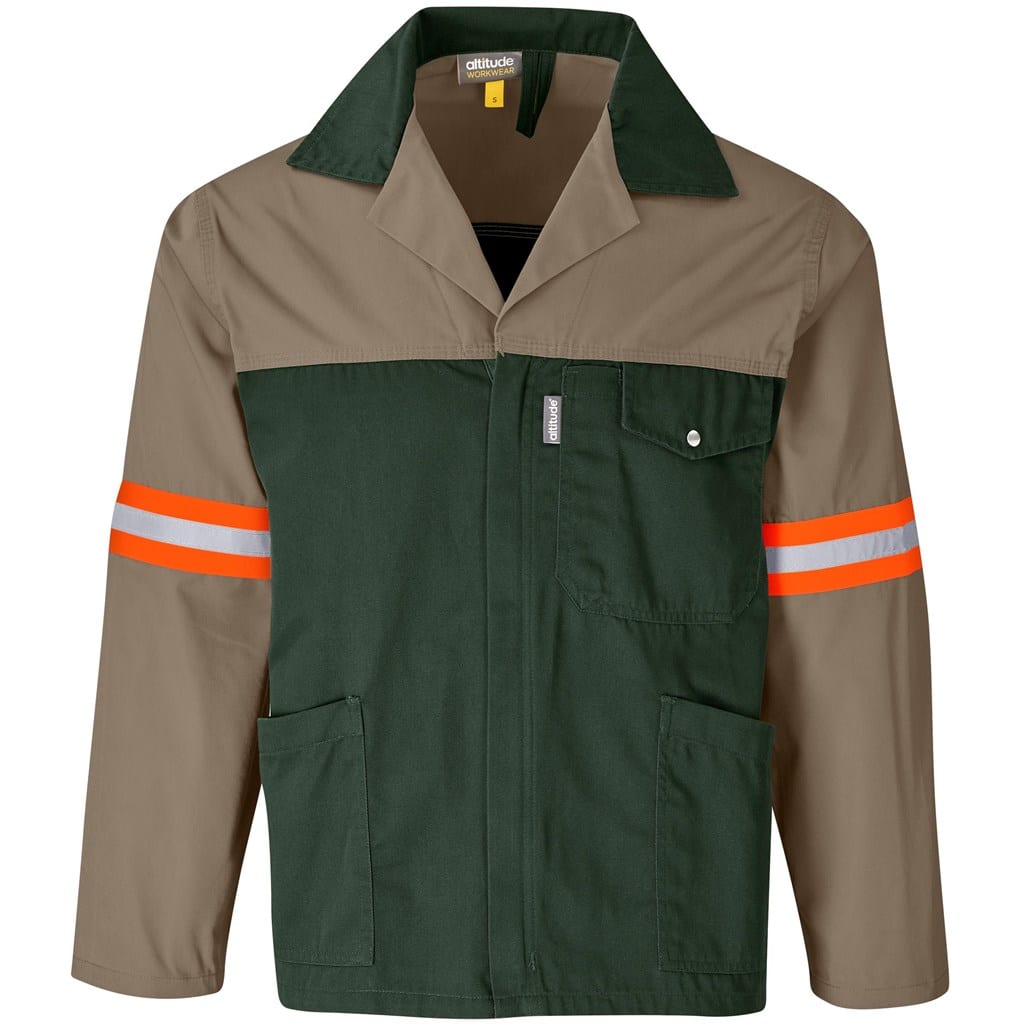 Site Premium Two-Tone Polycotton Jacket - Reflective Arms - Orange Tape - Image 10