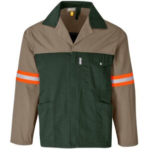Site Premium Two-Tone Polycotton Jacket – Reflective Arms – Orange Tape