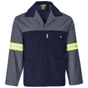 Site Premium Two-Tone Polycotton Jacket - Reflective Arms - Yellow Tape