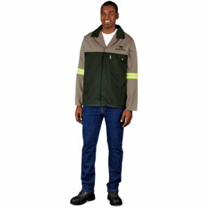 Alternative view of Site Premium Two-Tone Polycotton Jacket - Reflective Arms - Yellow Tape