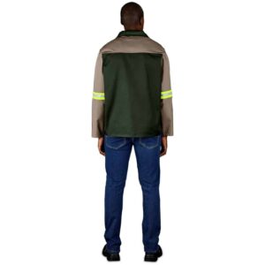 Site Premium Two-Tone Polycotton Jacket – Reflective Arms – Yellow Tape