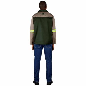 Site Premium Two-Tone Polycotton Jacket – Reflective Arms – Yellow Tape