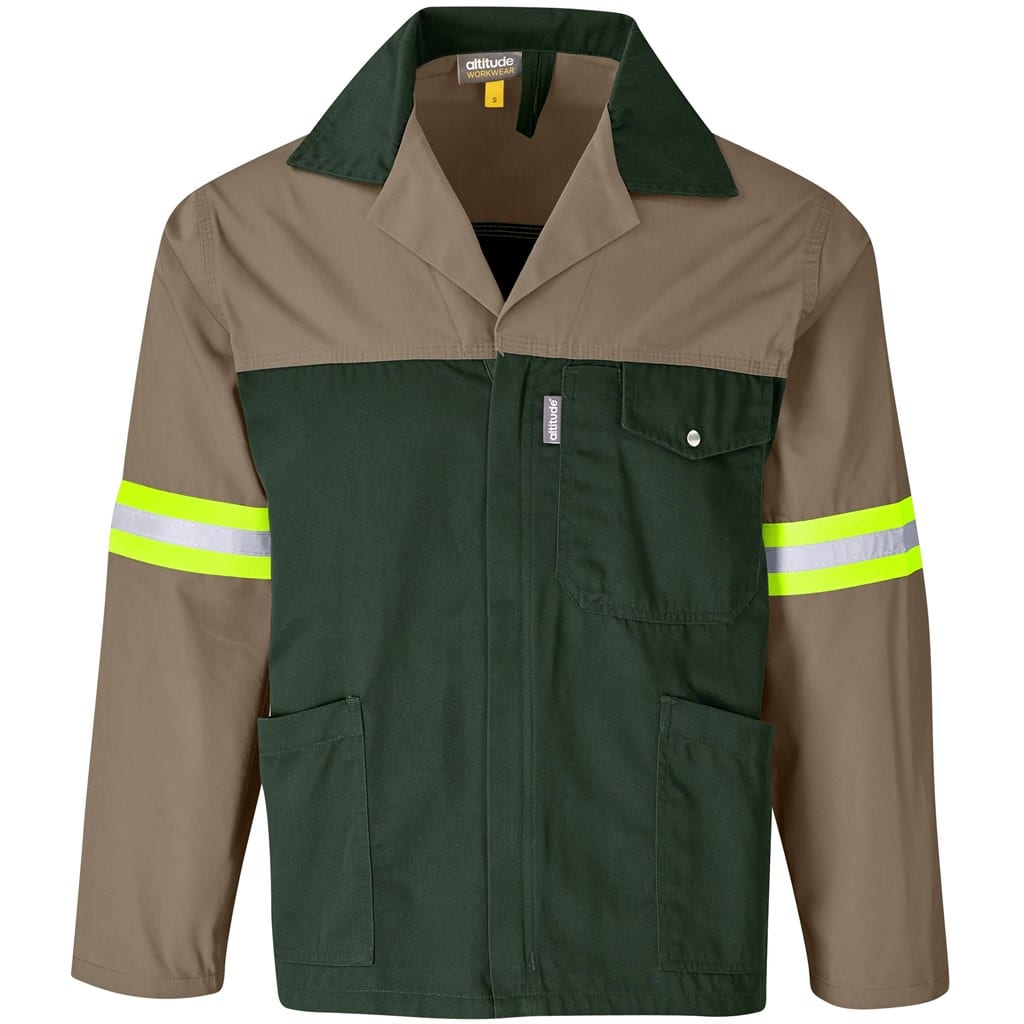 Site Premium Two-Tone Polycotton Jacket - Reflective Arms - Yellow Tape - Image 14