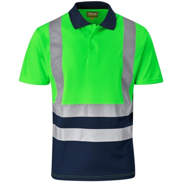 Surveyor Two-Tone Hi-Viz Reflective Golf Shirt — Surveyor Two-Tone Hi-Viz Reflective Golf Shirt
