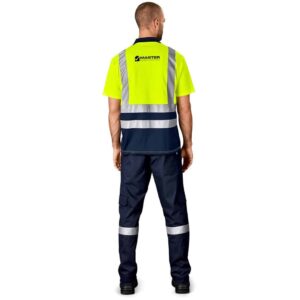 Alternative view of Surveyor Two-Tone Hi-Viz Reflective Golf Shirt