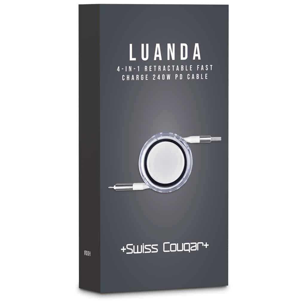 Swiss Cougar Luanda 4-in-1 Retractable Fast Charge 240W PD Cable - Image 4