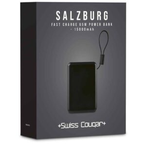 Swiss Cougar Salzburg Fast Charge 65W PD & QC Power Bank 15,000mAh