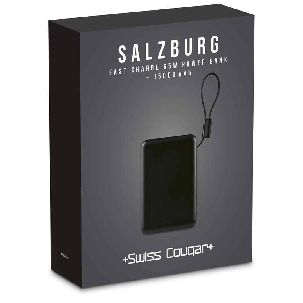Swiss Cougar Salzburg Fast Charge 65W PD & QC Power Bank 15,000mAh