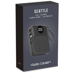 Swiss Cougar Seattle Fast Charge 22.5W Power Bank – 20,000mAh
