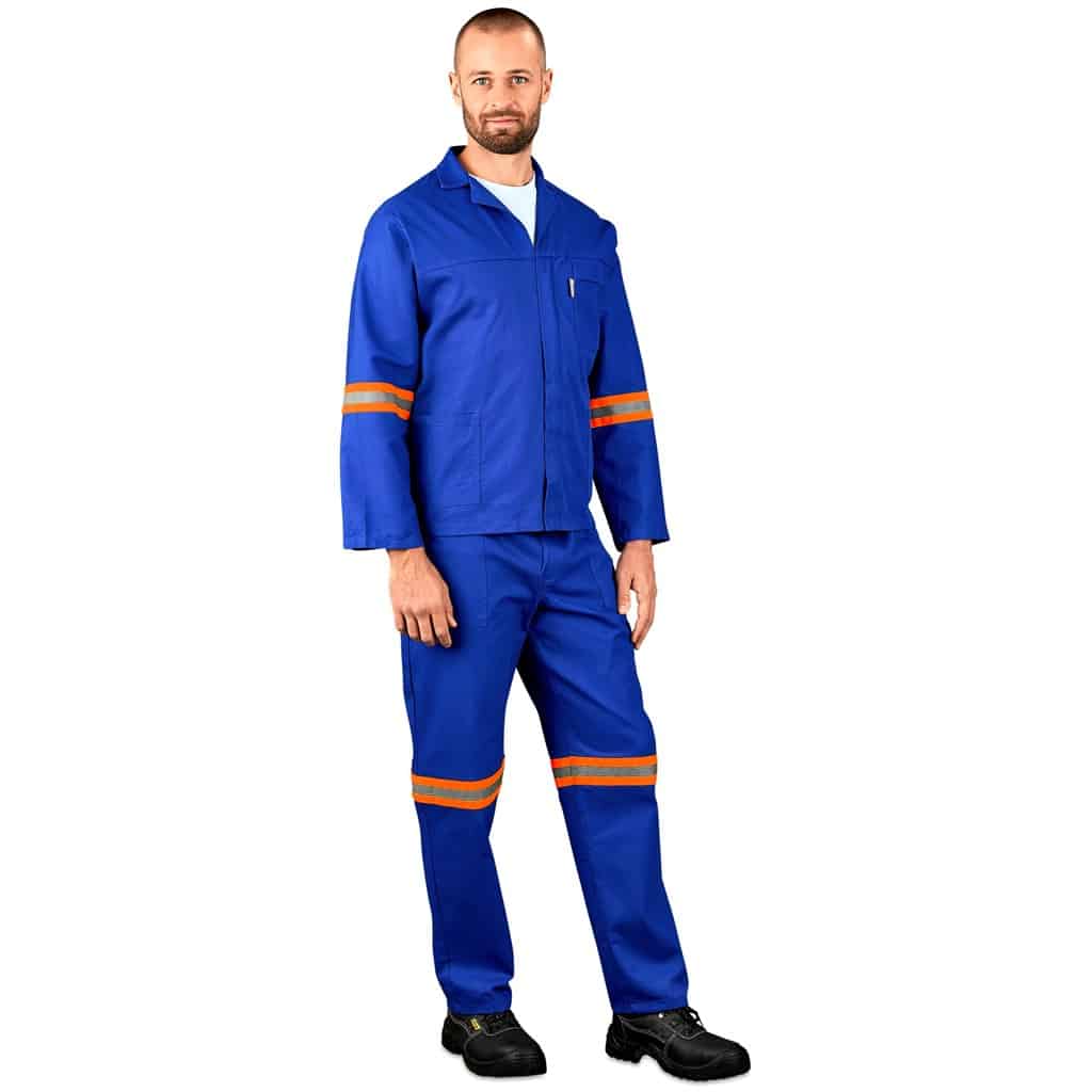 Technician 100% Cotton Conti Suit - Reflective Arms, Legs & Back - Orange Tape - Image 2
