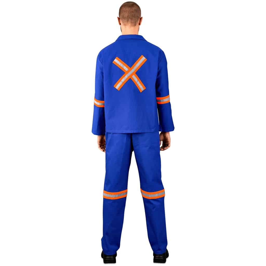 Technician 100% Cotton Conti Suit - Reflective Arms, Legs & Back - Orange Tape - Image 5