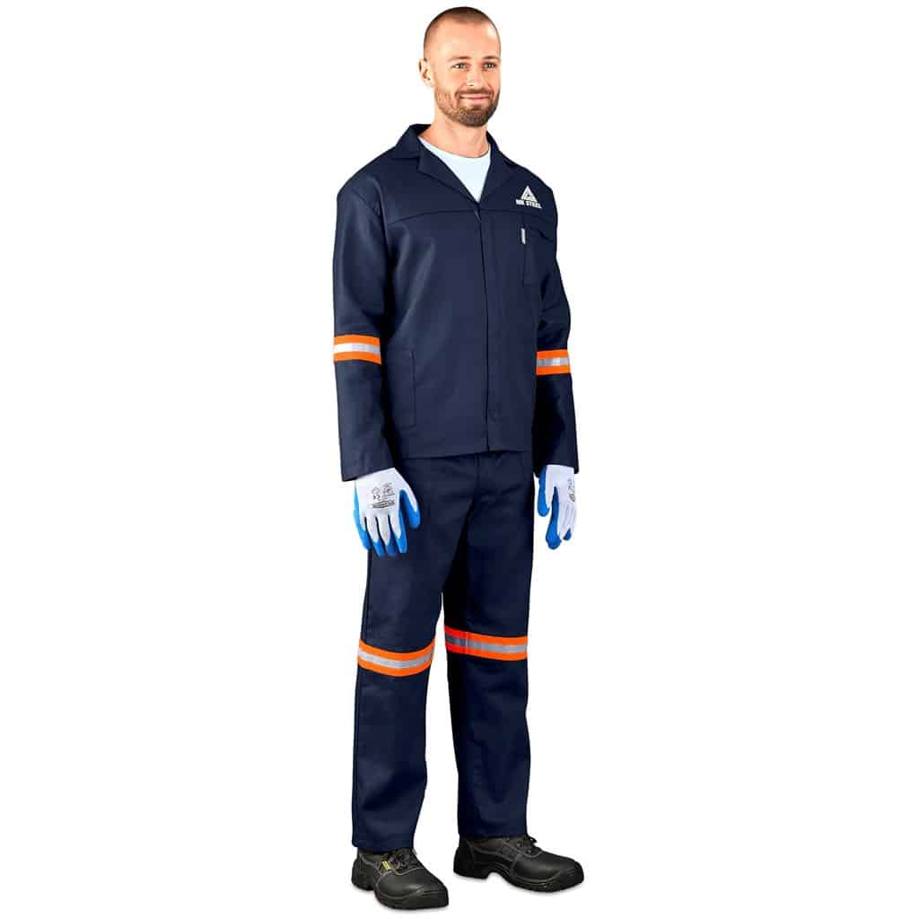 Technician 100% Cotton Conti Suit - Reflective Arms, Legs & Back - Orange Tape - Image 7