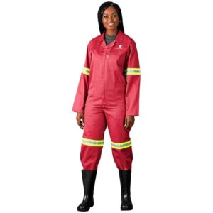 Alternative view of Trade Polycotton Conti Suit - Reflective Arms, Legs & Back - Yellow Tape