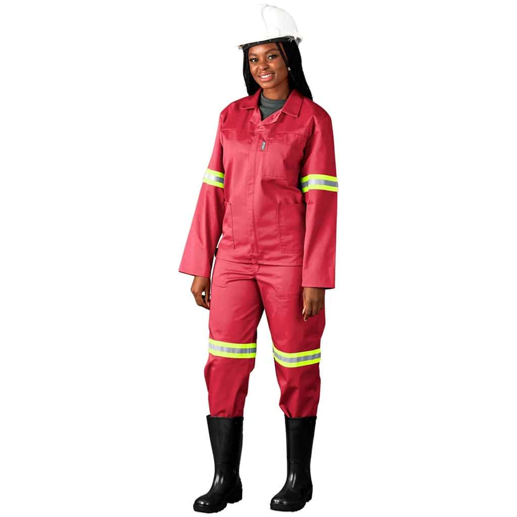 Trade Polycotton Conti Suit - Reflective Arms, Legs & Back - Yellow Tape - Image 6