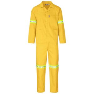 Trade Polycotton Conti Suit – Reflective Arms, Legs & Back – Yellow Tape
