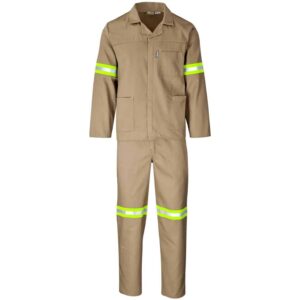 Trade Polycotton Conti Suit – Reflective Arms & Legs – Yellow Tape