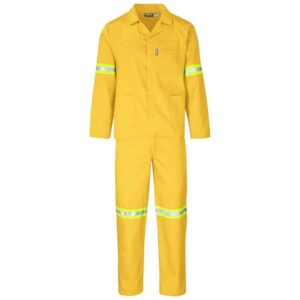 Trade Polycotton Conti Suit – Reflective Arms & Legs – Yellow Tape