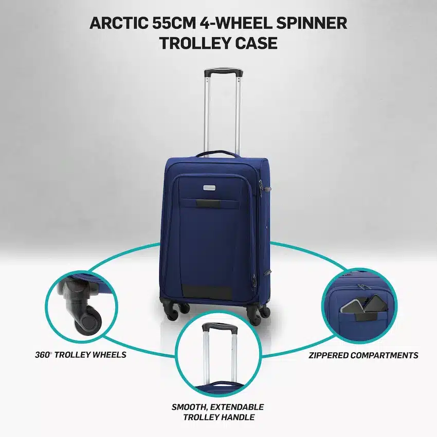 Travelwize Arctic 55cm 4-Wheel Spinner Trolley Case - Image 13