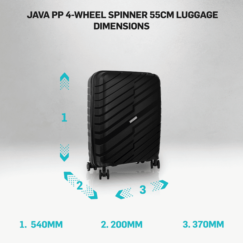 Travelwize Java PP 4-Wheel Spinner 55cm Luggage - Image 14