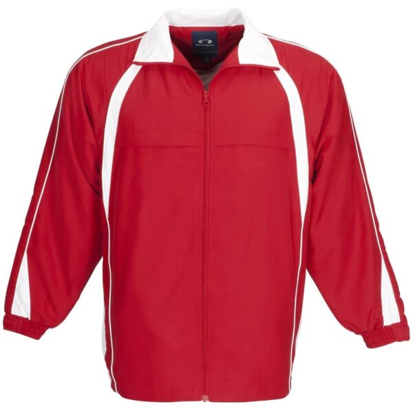 Unisex Splice Track Top – Red White — Unisex Splice Track Top – Red White