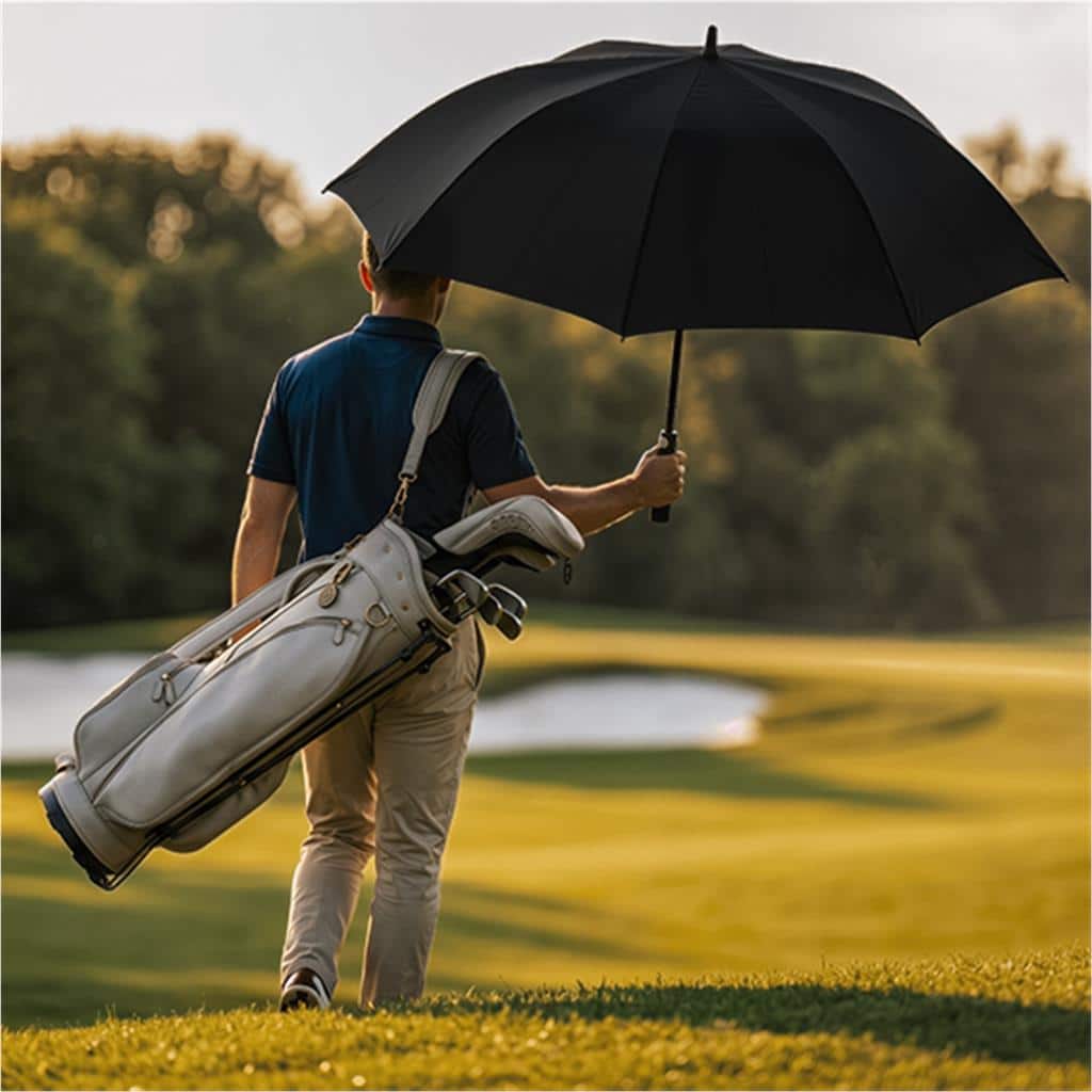 US Basic Hankley Auto-Open Golf Umbrella - Image 3