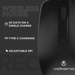 Volkano Granite Series Rechargeable Wireless Mouse
