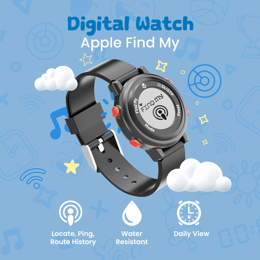 Volkano Kids Digital Watch with Apple Find My - 3ATM Waterproof (Anti-Lost) - Image 5