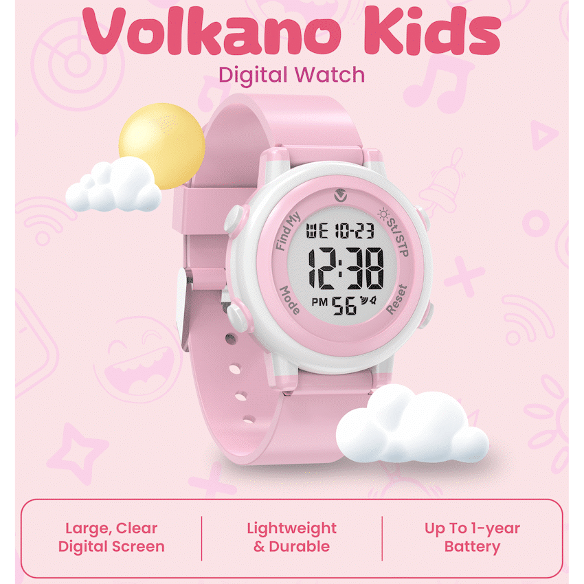 Volkano Kids Digital Watch with Apple Find My - 3ATM Waterproof (Anti-Lost) - Image 9