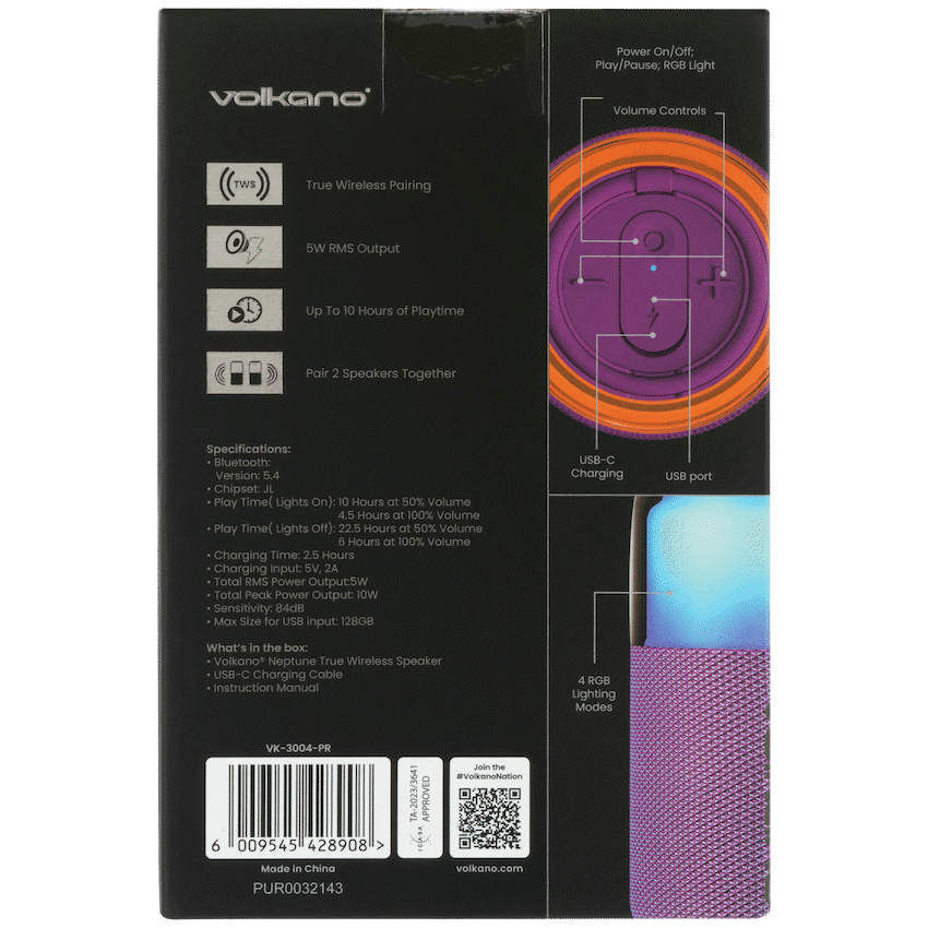 Volkano Neptune Bluetooth Wireless Speaker - Image 25