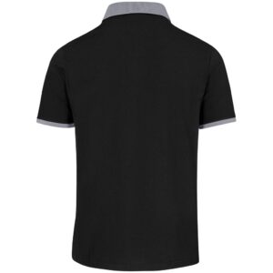 Mens Caliber Golf Shirt - Black Grey - Image 2