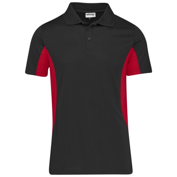 Kids Championship Golf Shirt – Black Red — Kids Championship Golf Shirt – Black Red