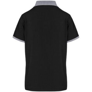 Ladies Caliber Golf Shirt - Black Grey - Image 3