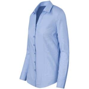 Ladies Long Sleeve Northampton Shirt - Sky Blue - Image 3
