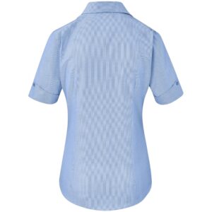 Ladies Short Sleeve Northampton Shirt - Sky Blue - Image 3