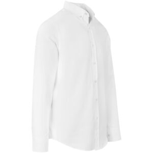 Mens Long Sleeve Nottingham Shirt - White - Image 4