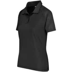 Ladies Santorini Golf Shirt - Black - Image 2