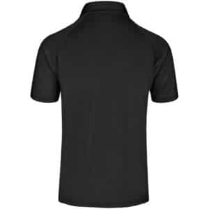 Mens Santorini Golf Shirt - Black - Image 3