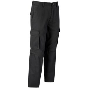 Mens Cargo Zip Off Pants - Black - Image 4
