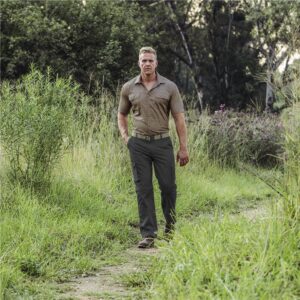 Mens Cargo Zip Off Pants - Black - Image 2