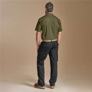 Mens Cargo Zip Off Pants - Black - Image 7