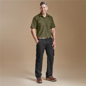Mens Cargo Zip Off Pants - Black - Image 10
