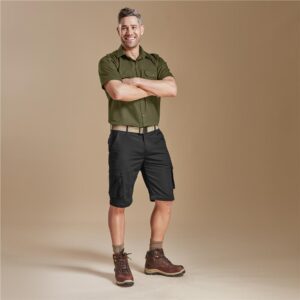 Mens Cargo Zip Off Pants - Black - Image 9