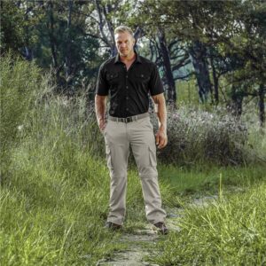 Mens Cargo Zip Off Pants - Stone - Image 2