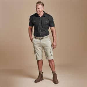 Mens Cargo Zip Off Pants - Stone - Image 8