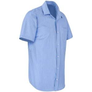 Mens Short Sleeve Aston Shirt - Light Blue - Image 3